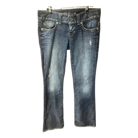 Guess Daredevil Boot Cut Distressed Jeans - Picture 1 of 7